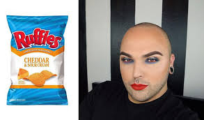 matches makeup to his snacks