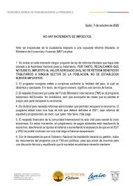 Economía las vicisitudes del primer año de ignacio briones a cargo de hacienda. Comunicado Secretaria General De Comunicacion Ecuador Facebook