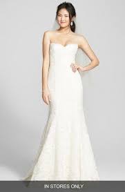 Bliss Monique Lhuillier Strapless Lace Trumpet Gown Wedding Dress Long Sleeve Wedding Dress Sizes Wedding Gowns Lace