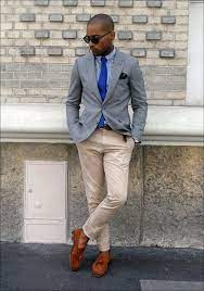 Grey Jacket Khaki Tan Pants Blue Gingham Dress Shirt Sport Coat With Jeans Beige Chinos