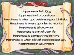 Haina Tamaki Primary School Emotions Poem Happiness Happy Poems Primary School