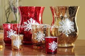 China Linlang Shanghai Wholesale Christmas Decor Red Large Hurricane Glass Candle Holders Manufacturer And Supplier Linlang