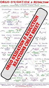 Orgo Oxidation Reduction Reactions Study Guide Cheat Sheet Organic Chemistry Organic Chemistry Study Chemistry