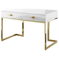 Ladder desks at alibaba.com are made from sturdy materials such as wood, iron, steel and other metals to ensure optimum quality and performance for a lifetime. Modern White High Gloss Computer Desk With 2 Drawers Contemporary Desks And Hutches By Furniture Import Export Inc Houzz