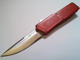 Red Plain Lightning Otf Automatic Knife