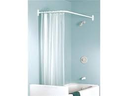Double shower curtain rods allow you to separate the liner from the. Problem Solvers 10 Uniquely Shaped Shower Curtain Rods Shower Curtain Rods Curtain Rods Stall Shower Curtain