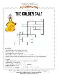 Bible Crossword Puzzle The Golden Calf Free Download Golden Calf Bible Crossword Puzzles Bible Crossword
