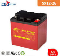 SX12-26 12V 26Ah Deep Cycle GEL Battery