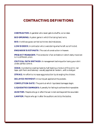 Humorous Contracting Definitions Construction Humor Work Humor Manager Humor