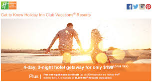 Ihg Set Your Sights Holiday Inn Club Vacations Package Task