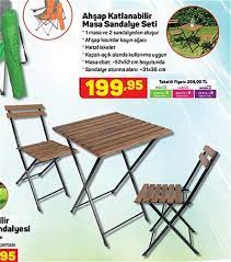 1 adet katlanır 60*120 masa. Ahsap Katlanabilir Masa Sandalye Seti Indirimde Market