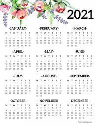 2021 Free Printable Calendars 20 Designs For Monthly Yearly Calendars 2021 free printable calendars 20