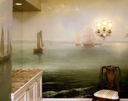Seascape Painted Wall Mural Mural Interior Murals Mural Painting