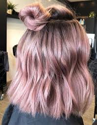 Soft Dimensional Pink Hair For Wedding In 2019 Hair Styles Short Hair Bun Elegant Short Hair