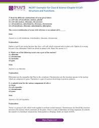By knowing what organelles animal cells have and their general shapes, you can easily draw an animal cell. Ncert Exemplar Class 8 Ncert Exemplar Science Solutions Chapter 8 Cell Structure And Functions