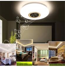 White selectable integrated led flush mount ceiling light. 24w Modern Flush Mount Led Ceiling Light Indoor Lamp Fixture With Music Bluetooth Speaker Ac85 265v