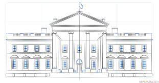 How To Draw The White House Step By Step Drawing Tutorials White House Drawing House Drawing White House