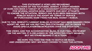 Aug 05, 2021 · adopt me on twitter from pbs.twimg.com the adopt me codes twitter is accessible in this article to work with. Adopt Me On Twitter This Statement Video Are Regarding The Actions Of The Youtuber Jeremy Blogpost Https T Co Vahfdwbdl3 Video Https T Co Vbgbjbg1mc Https T Co Ckdntobqcw