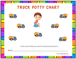 Free printable kids commission reward and chore chart. Boys Truck Potty Training Chart Fillable Acn Latitudes