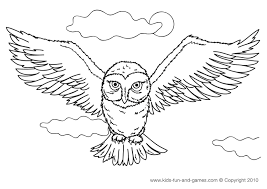 Download or print this amazing coloring page: Hedwig Owl Coloring Pages Kids Games Central