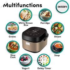 Cukup untuk keluarga kecil dan anak kos yang tidak harus memasak banyak nasi dalam sekali masak. Dessini Smart Rice Cooker Sky Homeware