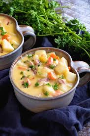 Cheesy Bacon Potato Soup Recipe Comforting Delicious Easy Soup Recipe Full Of Potatoes Bacon Cheese Grab A B Easy Soups Bacon Potato Cheesy Potato Soup