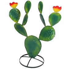 We should investigate a portion of the medical health benefits of nopal cactus that individuals have been getting a charge out of for a huge number of years. Painted Metal Prickly Pear Cactus Sculptures Green