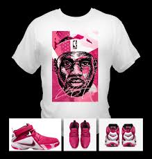 Black And Pink Nike T Shirt Nike Lebron Soldier 9 Basketball White T Shirt Made To Match Shoes Pink Theme Lebron James T Shirt Black Tshirt Black Onesie