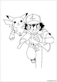See more ideas about coloring pages, pikachu coloring page, coloring books. Pikachu With Ash Coloring Pages Cartoons Coloring Pages Coloring Pages For Kids And Adults