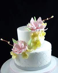 Petite White Floral Quilted Wedding Cake Bolo De Casamento Rendado Queques Bolo