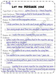 Persuasive Writing Persuasive Writing Writing Outline Writing Lessons