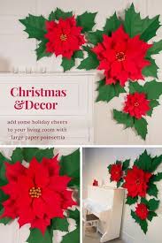 Christmas Wall Decor Traditional Christmas Poinsettia Large Etsy In 2020 Christmas Flower Decorations Christmas Wall Decor Christmas Flowers