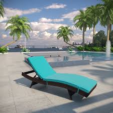 Chaise Lounge Outdoor Wicker Chair Brown Rattan Turquoise Pool Patio Relaxing Outdoor Patio Set Outdoor Patio Outdoor Living