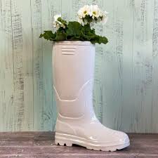 Maybe you would like to learn more about one of these? Ceramic Wellington Boot Planter White 36cm Pots Planters