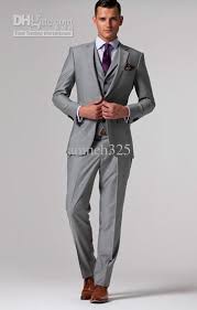 Purple Tie Grey Suit Brown Shoes Wedding Suits Men Grey Best Wedding Suits Grey Suit Brown Shoes