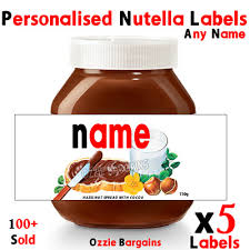 6pm score deals on fashion brands X5 Nutella Personalised Nutella Labels Make Your Own Label 750g Ebay
