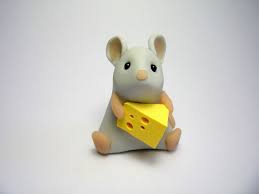 Wee Mouse With Swiss Cheese Polymer Clay Crafts Polymer Clay Figures Clay
