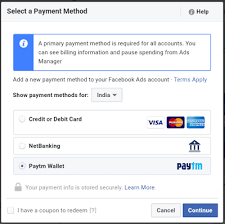 How To Use Paytm Net Banking Payment Method At Facebook Ads Facebook Ad Ads Payment