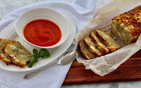 Courgette Bread With Apetina And Homemade Tomato Soup Tomato Soup Homemade Tomato Soup Courgette Bread