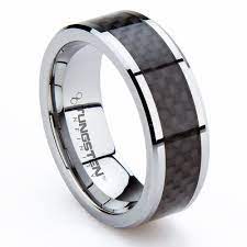 Tungsten With Carbon Fiber Inlay Mens Wedding Bands Tungsten Tungsten Carbide Wedding Bands Mens Wedding Rings Tungsten