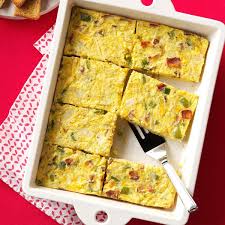 I also like to make it with broccoli, carrots, green onions, canadian bacon and sharp cheddar cheese; 15 Healthy Breakfast Casserole Recipes Taste Of Home