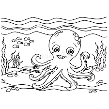There are ahout 300 species are recognised in the sea. Octopus Coloring Pages Vector Stock Vector Illustration Of Artwork Black 60004384