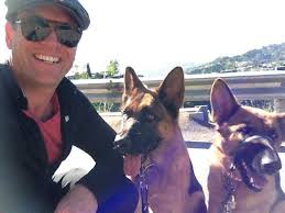 Michael Weatherly And His Dogs Oriana And Quantum From His Twitter Page Michael Weatherly Weatherly Ncis