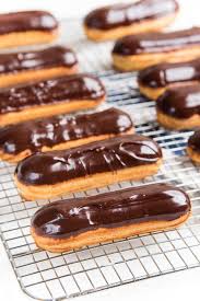 Classic Chocolate Eclairs Info Tips And Recipes Eclair Recipe Chocolate Eclair Recipe Cream Puff Recipe