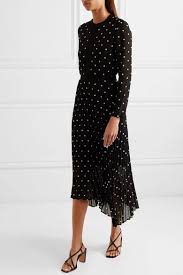 Black Embroidered Chiffon Midi Dress Maje Dresses Chiffon Midi Dress Midi Dress