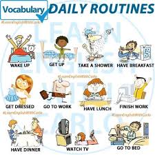 Learn English With Carlo On Instagram Vocabulary Daily Activity Verbs Wake Up Get Up Take A Shower Bath Have In 2020 Take A Shower Learn English Daily Activities