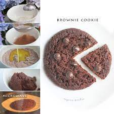 2 Minute Brownie Cookie Microwave Recipe Eugenie Kitchen Microwave Recipes Brownie Cookies Savoury Cake