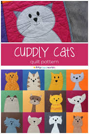 Applique a cat onto your next quilting project or any other applique project with our cat patterns. Cats Quilt Pattern Shiny Happy World