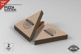 Pizza Slice Box Packaging Mockup Food Box Packaging Pizza Box Design Box Packaging