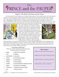 reading comprehension the prince and the pauper reading comprehension worksheets reading comprehension skills reading comprehension lessons